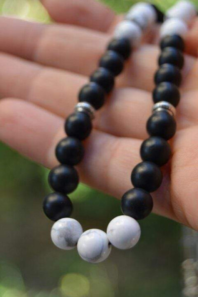 Matte Onyx and Hematite Natural Stone Besiktas Prayer Beads - 2