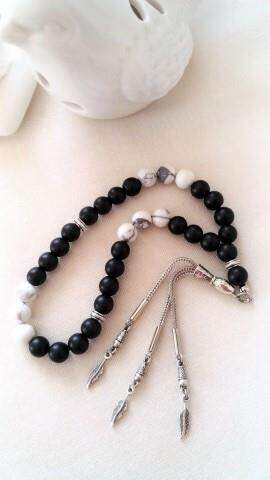 Matte Onyx and Hematite Natural Stone Besiktas Prayer Beads - 3