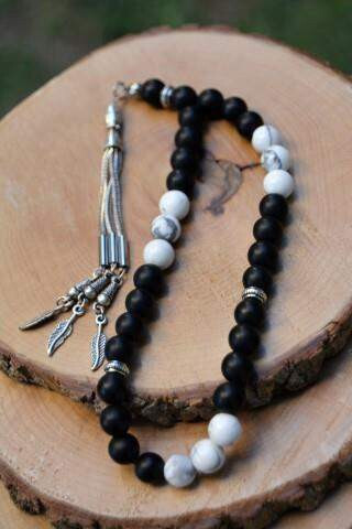 Matte Onyx and Hematite Natural Stone Besiktas Prayer Beads - 5