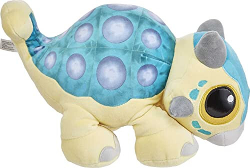 Mattel Jurassic World: Kamp Kretase Peluş Bebek Dinozor Bumpy Sesli, 15 inç Yumuşak Oyuncak Ankylosaurus Ağırlıklı Ayaklarla - 1