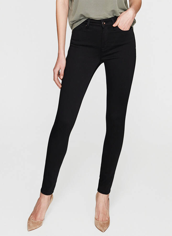 Mavi ALISSA Black Gold Yüksek Bel Dar Paça Super Skinny Fit Kadın Denim Pantolon - 8