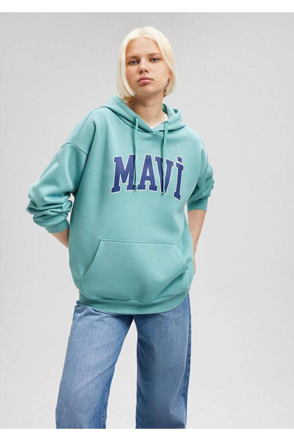 MAVİ AYOLLAR MAVİ LOGO KAPUTLI SWEATSHIRT Bristol B 1600361-71823 - 2