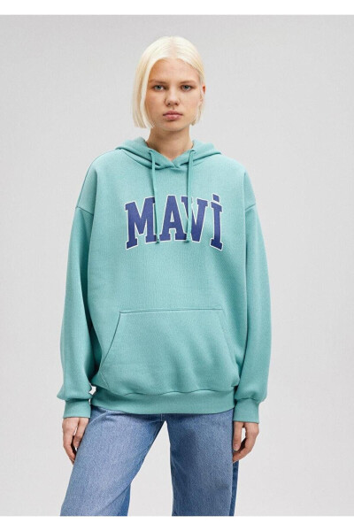 MAVİ AYOLLAR MAVİ LOGO KAPUTLI SWEATSHIRT Bristol B 1600361-71823 - 4