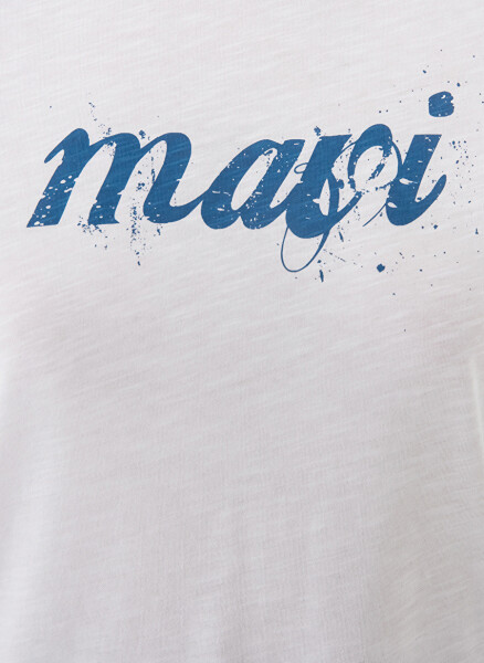 Mavi Bisiklet Yaka Beyaz Kadın T-Shirt M166422-620 - 6