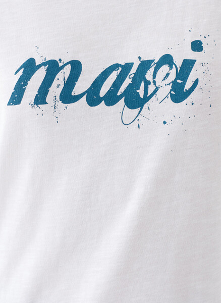 Mavi Bisiklet Yaka Beyaz Kadın T-Shirt M166422-620 - 7