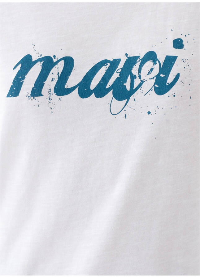 Mavi Bisiklet Yaka Beyaz Kadın T-Shirt M166422-620 - 14