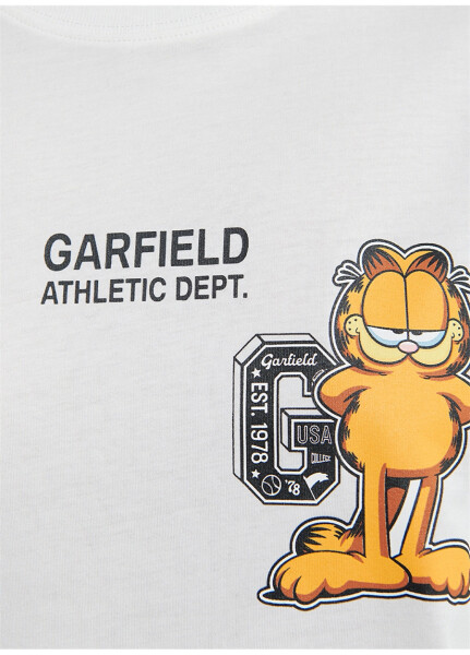 Mavi Bisiklet Yaka Ekru Kadın T-Shirt M1612268-70057-GARFIELD BASKILI TİŞ - 12