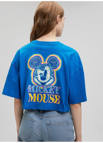 Mavi Bisiklet Yaka Mavi Kadın T-Shirt M1612474-70910-MICKEY MOUSE BASKILI - 10