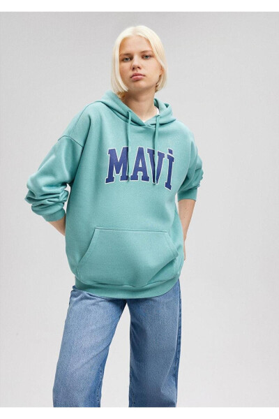 MAVİ KADIN MAVİ LOGO KAPÜŞONLU SWEATSHIRT Bristol B 1600361-71823 - 2