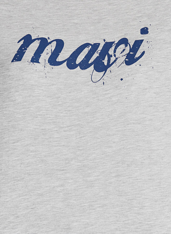 Mavi Mavi Logo İstanbul Gri Melanj T-Shirt - 6