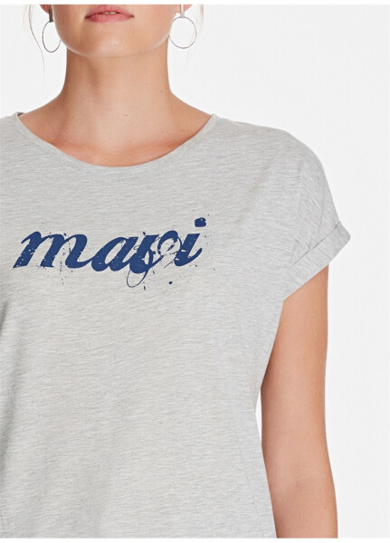 Mavi Mavi Logo İstanbul Gri Melanj T-Shirt - 12