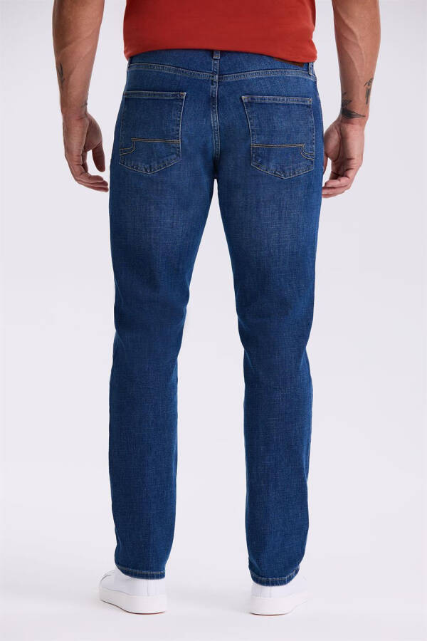 Mavi Slim Fit Yıkamalı Eskitme Pamuklu Dar Kalıp Jean Kot Pantolon - 8