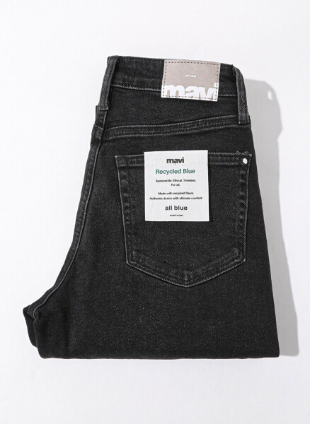 Mavi STAR Dark Smoke Yüksek Bel Dar Paça Mom Fit Antrasit Kadın Denim Pantolon M101077-82224 - 19