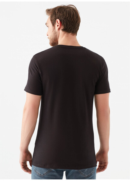 Mavi Stretch V Yaka Dar Kalıp Siyah Erkek T-Shirt - 6