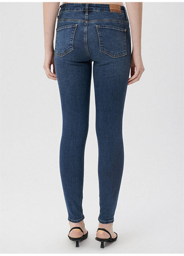 Mavi Yüksek Bel Bel Dar Paça Skinny Fit Kadın Denim Pantolon 1067835246 - 20