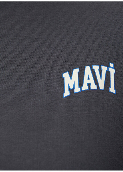 Mavi Yuvarlak Yaka Mavi Kadın Sweatshırt M1611601-70763 LOGO KISA SWEATSHIRT - 7