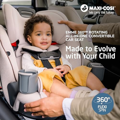 Maxi-Cosi Emme 360 Car Seat: Rotating Car Seat 360, All-in-One Convertible, Car Seat 360 Rotation, Swivel Car Seat in Pacific Wonder - 5