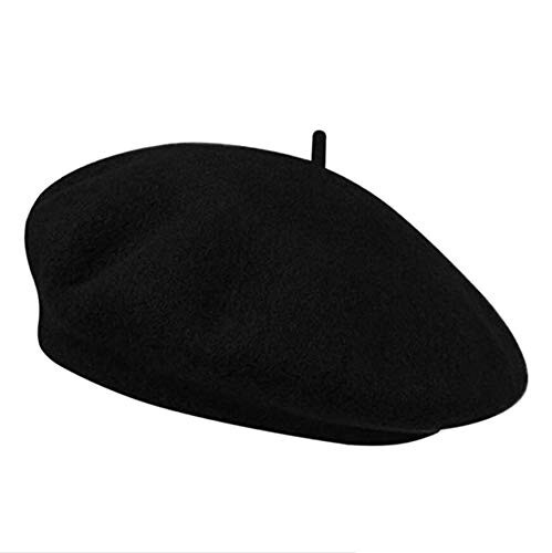 MAYMII Wool Black Beret Hat - French Beret -Solid Color Beret Cap for Women Girls - 2