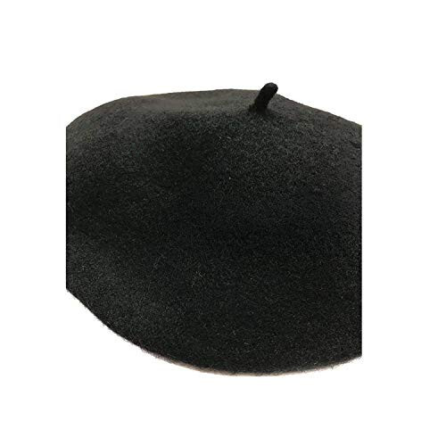 MAYMII Wool Black Beret Hat - French Beret -Solid Color Beret Cap for Women Girls - 4