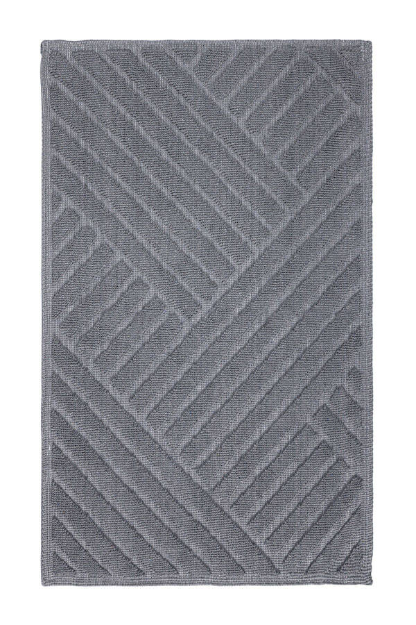 Medea Grey 2 Piece Cotton Bath Mat Set 60x100 60x50 8593 - 2