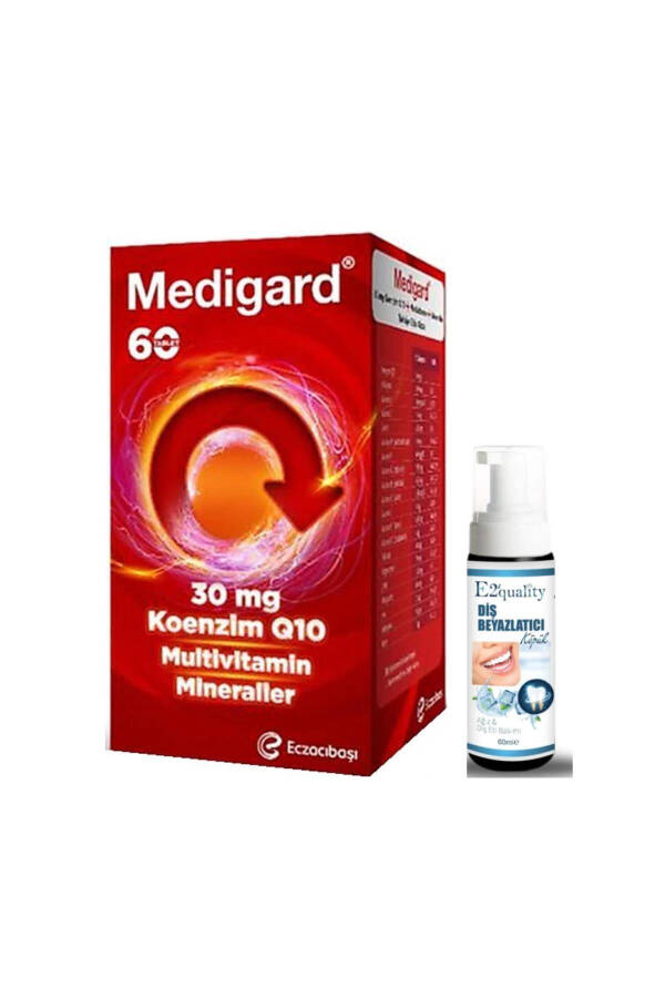 Medigard Vitamin Mineral Complex CoQ10 60 Tablets - Tooth Whitening Foam Gift - 1