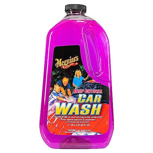 Meguiar's Deep Crystal Car Wash - Car Wash Shampoo that Cleans Paint, Enhances Gloss, and Preserves Wax Protection, pH Balanced Car Wash Soap with Excellent Foaming Action, 64 Oz - 1