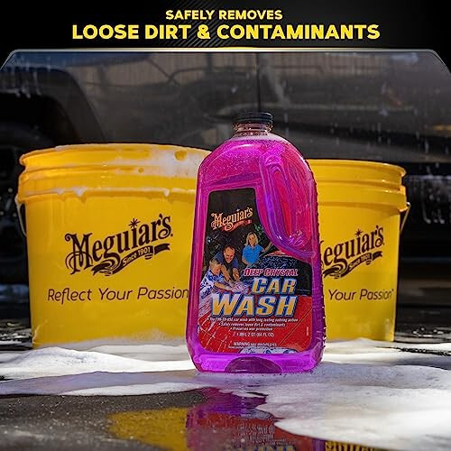 Meguiar's Deep Crystal Car Wash - Car Wash Shampoo that Cleans Paint, Enhances Gloss, and Preserves Wax Protection, pH Balanced Car Wash Soap with Excellent Foaming Action, 64 Oz - 2