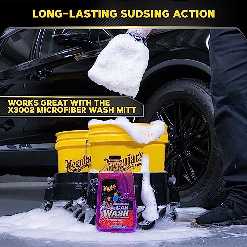 Meguiar's Deep Crystal Car Wash - Car Wash Shampoo that Cleans Paint, Enhances Gloss, and Preserves Wax Protection, pH Balanced Car Wash Soap with Excellent Foaming Action, 64 Oz - 6