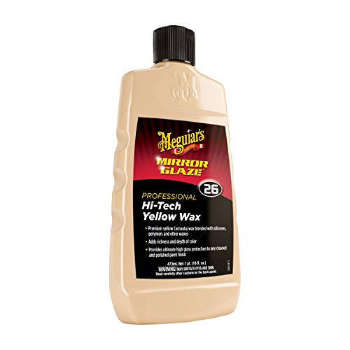 Meguiar's Professional Hi-Tech Sarı Balmumu M2616 - Derin Parlaklık ve Parlaklık İçin Sarı Karnauba Balmumu Karışımı, Uzun Süreli Koruma, Profesyonel Sonuçlarla Kolay Uygulama, 16 Oz - 2