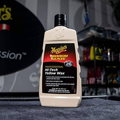 Meguiar's Professional Hi-Tech Sarı Balmumu M2616 - Derin Parlaklık ve Parlaklık İçin Sarı Karnauba Balmumu Karışımı, Uzun Süreli Koruma, Profesyonel Sonuçlarla Kolay Uygulama, 16 Oz - 5