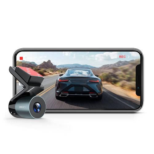 MEIDI Dash Cam 1080P Araba Kamerası, Arabalar İçin Dash Kamera, Ücretsiz 32GB SD Kart, Gece Görüşlü Ön Dash Kamera, Uygulama ile WiFi Araba Kamerası, 24 Saat Park Modu, Hareket Algılama, Döngü Kaydı, G-Sensör - 1