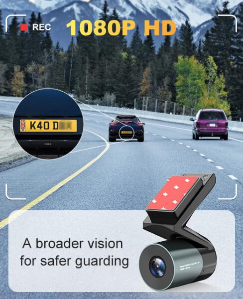 MEIDI Dash Cam 1080P Araba Kamerası, Arabalar İçin Dash Kamera, Ücretsiz 32GB SD Kart, Gece Görüşlü Ön Dash Kamera, Uygulama ile WiFi Araba Kamerası, 24 Saat Park Modu, Hareket Algılama, Döngü Kaydı, G-Sensör - 3