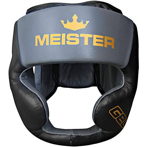 Meister Gel Tam Yüz Eğitim Baş Koruyucusu MMA, Boks ve Muay Thai için - Siyah/Kömür - XX-Büyük - 3