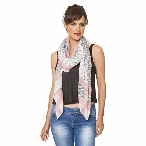 MELIFLUOS DESIGNED IN SPAIN Scarf for Women Lightweight Geometric Fashion Summer Fall Winter Scarves Shawl Wraps - 2