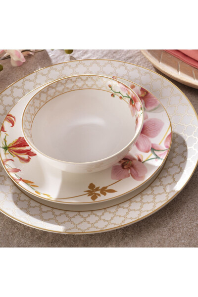 Melina Porcelain Dinner Set - 24 Pieces - Cream - 3