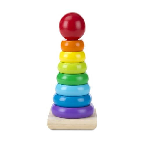 Melissa & Doug Gökkuşağı Yığılma Ahşap Halka Eğitim Oyuncağı - Ahşap Gökkuşağı Yığılma Halkaları Bebek Oyuncağı, Bebekler ve Yürümeye Başlayan Çocuklar İçin Yığılma Oyuncakları - 25