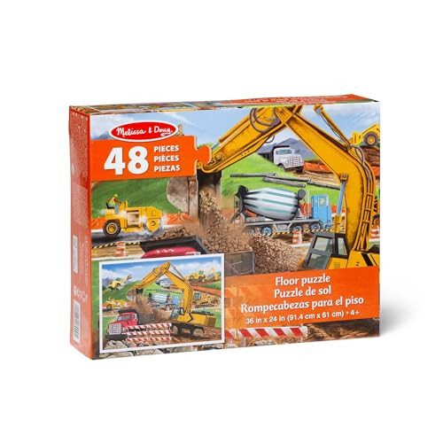 Melissa & Doug İnşaat Alanı Jumbo Yapboz Yer Halısı - 48 Parça - FSC Sertifikalı - 3