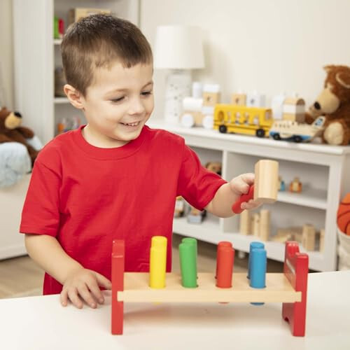 Melissa & Doug Lüks Ahşap Çekiçle Vurmalı Oyuncak - FSC Sertifikalı - 38