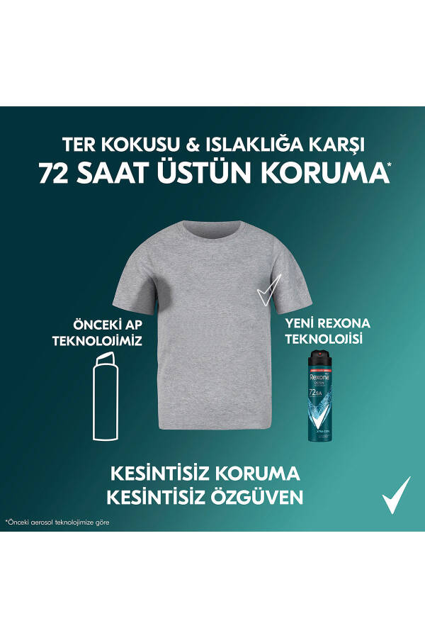 Men Erkaklar uchun Sprey Deodorant Xtra Cool 72 soat uzluksiz ustun himoya 150 ml X3 - 31