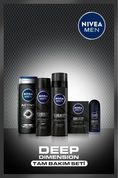 MEN Erkek Çeyiz Seti, Duş Jeli 500ml, Sprey Deodorant 150ml, Tıraş Köpüğü 200ml, Losyon 100ml, Roll-on - 12