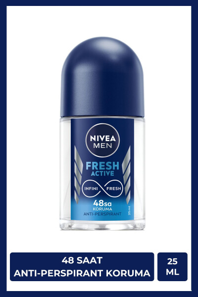 MEN Erkek Sprey Deodorant Fresh Active 150ml, Mini Roll-on Fresh Active 25ml, 48 Saat Ter Koruması - 3