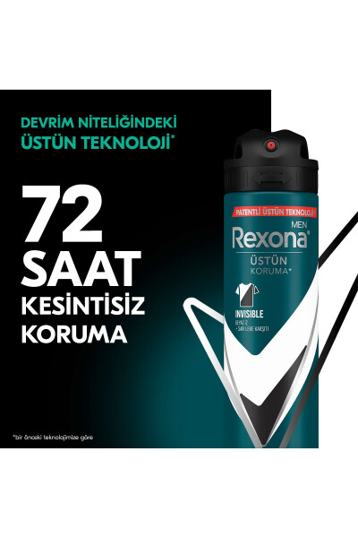 Men Erkek Sprey Deodorant Görünmez Siyah & Beyaz 72 Saat Kesintisiz Üstün Koruma 150 ml X3 - 19