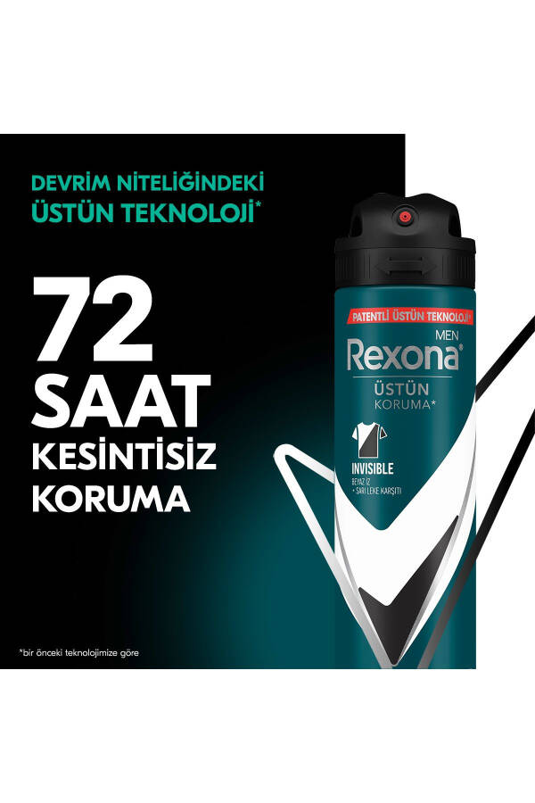 Men Erkek Sprey Deodorant Görünmez Siyah & Beyaz 72 Saat Kesintisiz Üstün Koruma 150 ml X3 - 3