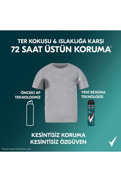 Men Erkek Sprey Deodorant Ko'mir Detox 72 soat uzluksiz ustun himoya 150 ml X3 - 23