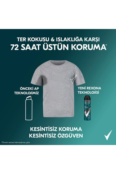 Men Erkek Sprey Deodorant Kömür Detox 72 Saat Kesintisiz Üstün Koruma 150 ml X3 - 7