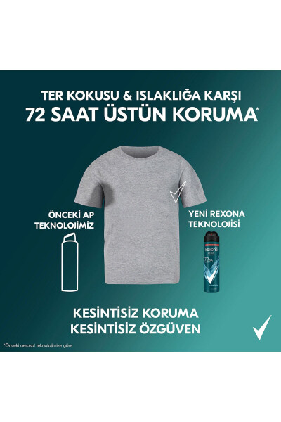 Men Erkek Sprey Deodorant Xtra Cool 72 Saat Kesintisiz Üstün Koruma 150 ml X3 - 7