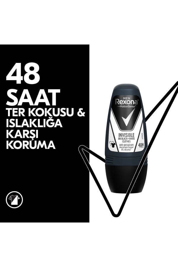 Men Motionsense Erkaklar uchun Roll On Deodoranti Qora va Oq Kiyimlarda Ko'rinmas 50 ml X2 - 10