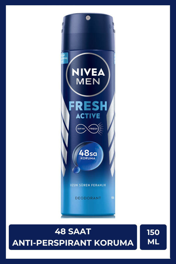 MEN Spray Deodorant Fresh Active 150ml, Mini Roll-on Fresh Active 25ml, 48 Hours Sweat Protection - 4