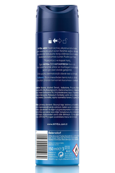 MEN Спрей-дезодорант Fresh Active 150ml, Mini Roll-on Fresh Active 25ml, 48 часов защиты от пота - 8