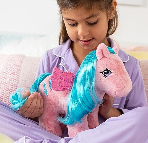 Mening Kichik Pony Unicorn va Pegasus Plush - Firefly - Kollektsioner Plushi, Retro To'ldirilgan O'yinchoq Hayvon, Bola, Toddler, Qiz, O'g'il, Ona, Tug'ilgan kuni, 3 yosh va undan katta - 3